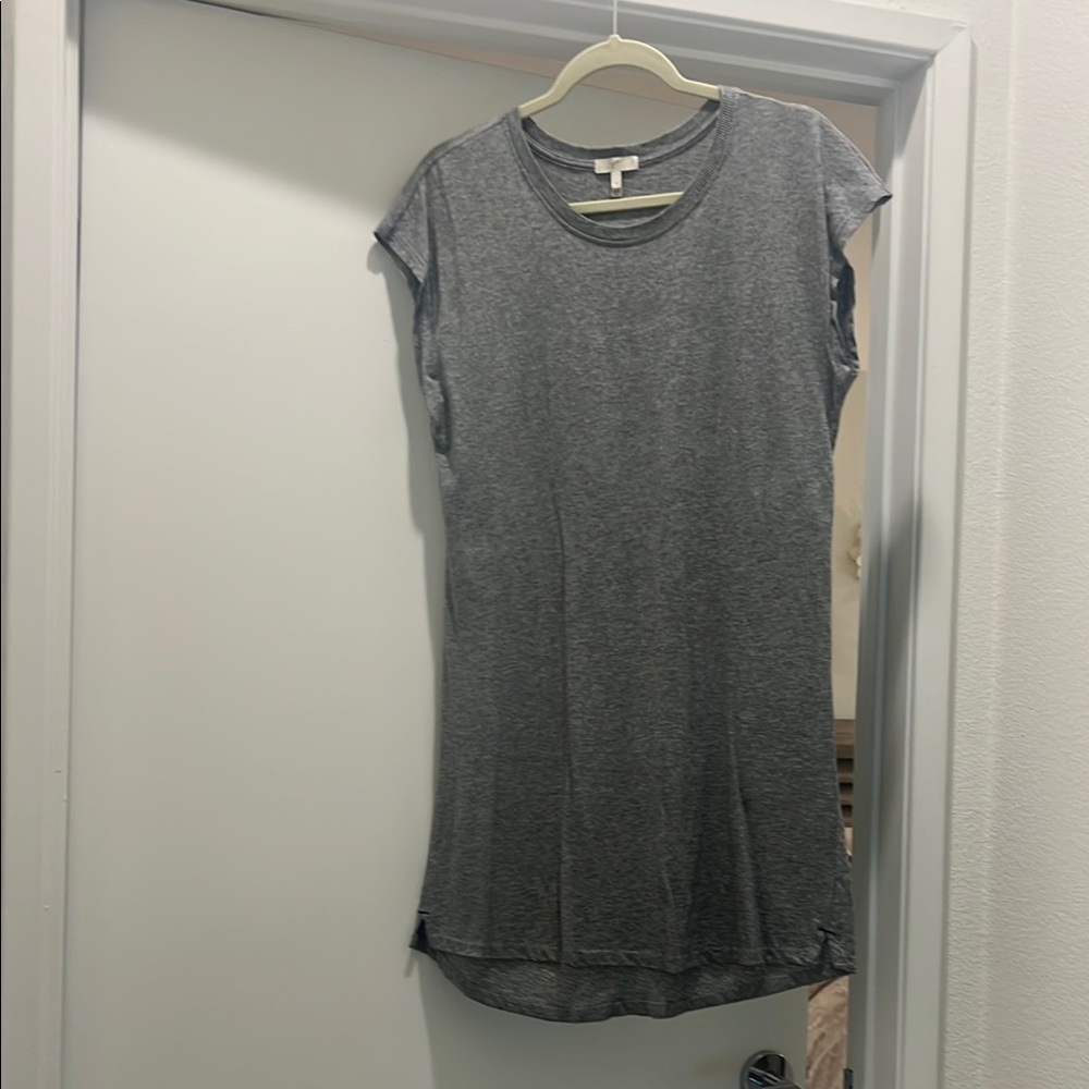 Joie Gray Fitted Short Sleeve T-Shirt DRESS